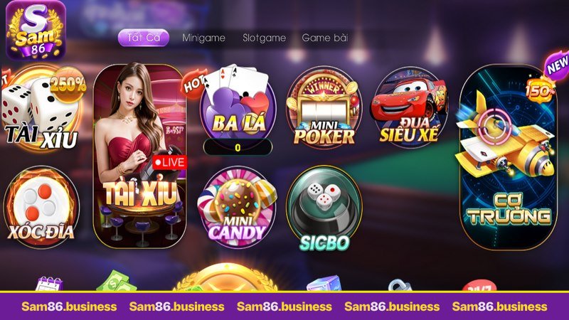 Siêu nhiều các tựa game hot cập nhật tại Sam86